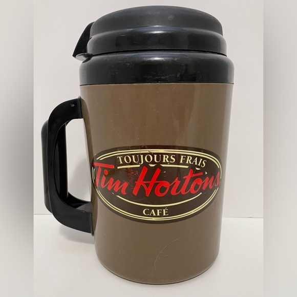Vintage Tim Hortons Extra Large Coffee Jug With Lid And Handle - Picture 2 of 10